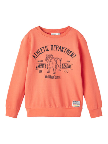 Boys Orange Bulldog Teams Sweatshirt