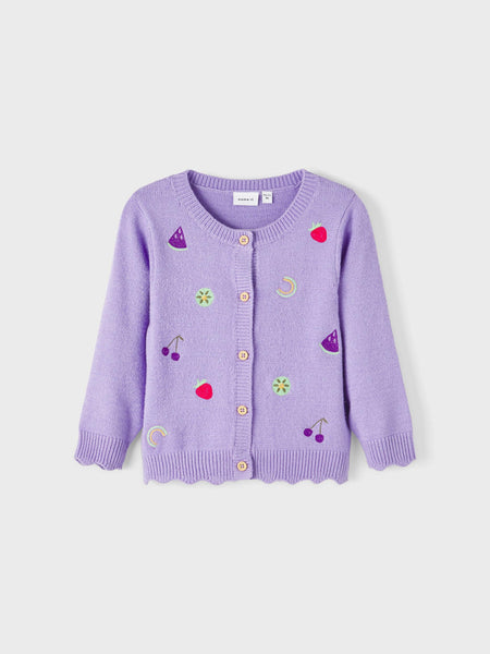 Girls Mini Embroidered Knit Cardigan
