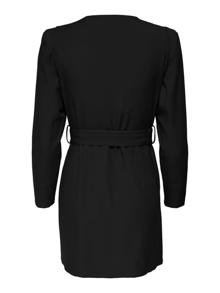 Only Belted Blazer Dress In Black