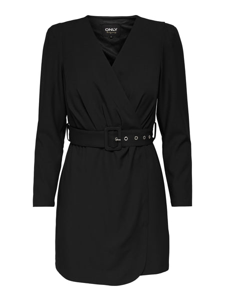 Only Belted Blazer Dress In Black