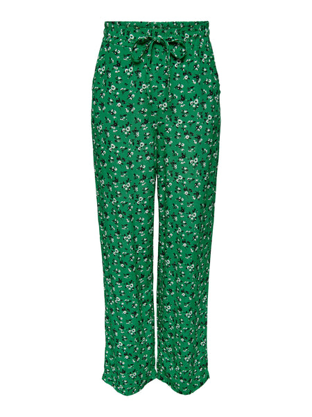 Only Green Floral Tie Waist Co-ord Trousers