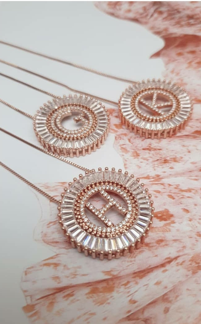 Rose Gold Initial Necklace