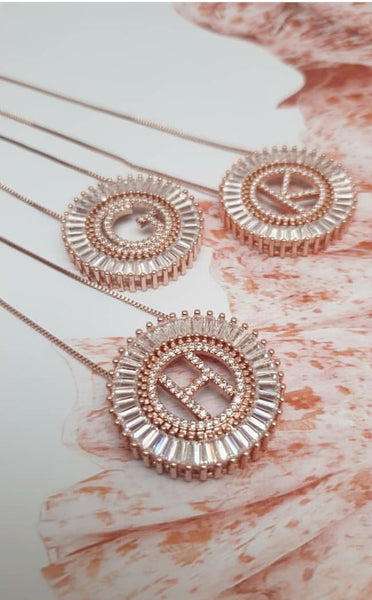 Rose Gold Initial Necklace