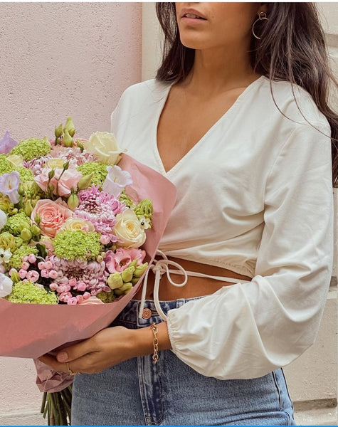 VM Kae Sutherland Cropped Long Sleeve Blouse