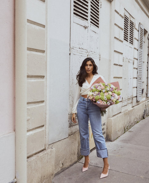 VM Kae Sutherland Cropped Long Sleeve Blouse