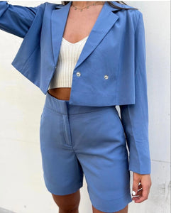 VM Tailored Shorts In Blue