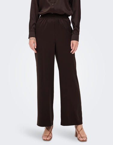 Only Brown Satin Trousers