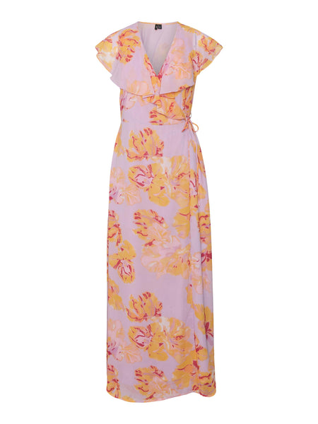 VM Hope Lilac Floral Wrap Maxi Dress