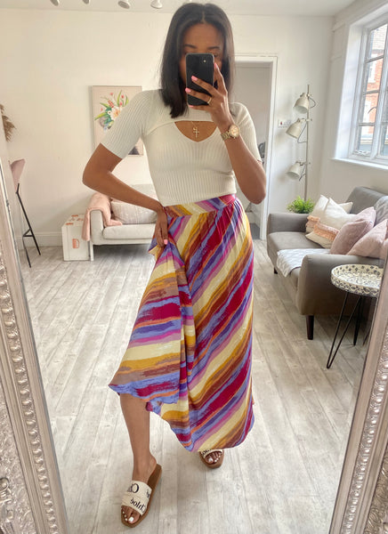 Only Multi Colour Maxi Skirt