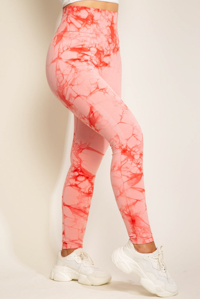 Pink Tie Dye Bum Sculpt Seam Leggings – New Mode Boutique